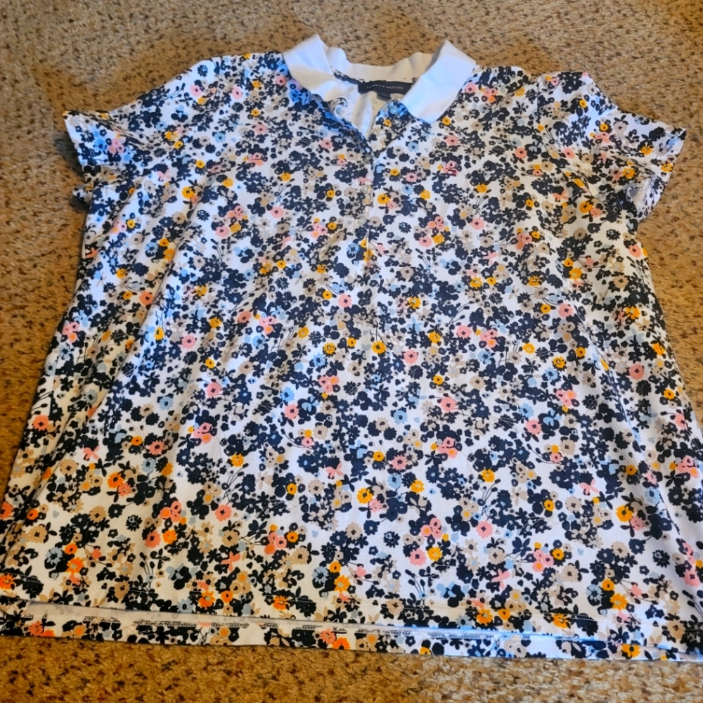 Womens tommy floral polo